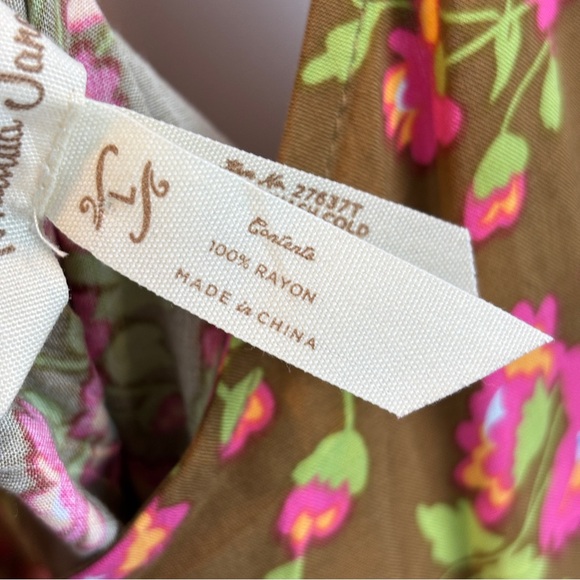 Matilda Jane On A Whim Floral Tiered Tank Top Pink Crossover Straps sz L Frilly - Picture 7 of 8